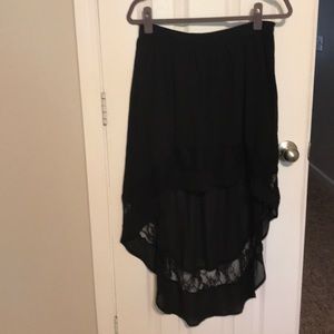 Forever 21 black high low skirt